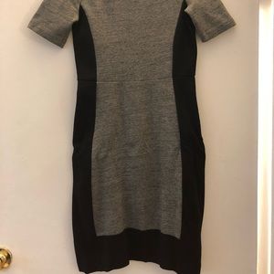 Women’s grey and black block J Crew business dress